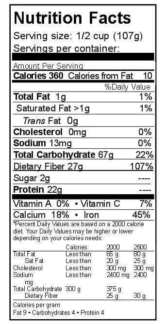 Rainy Day Foods Small White Navy Beans 25 lb. Bag - 106 Servings - Image 3
