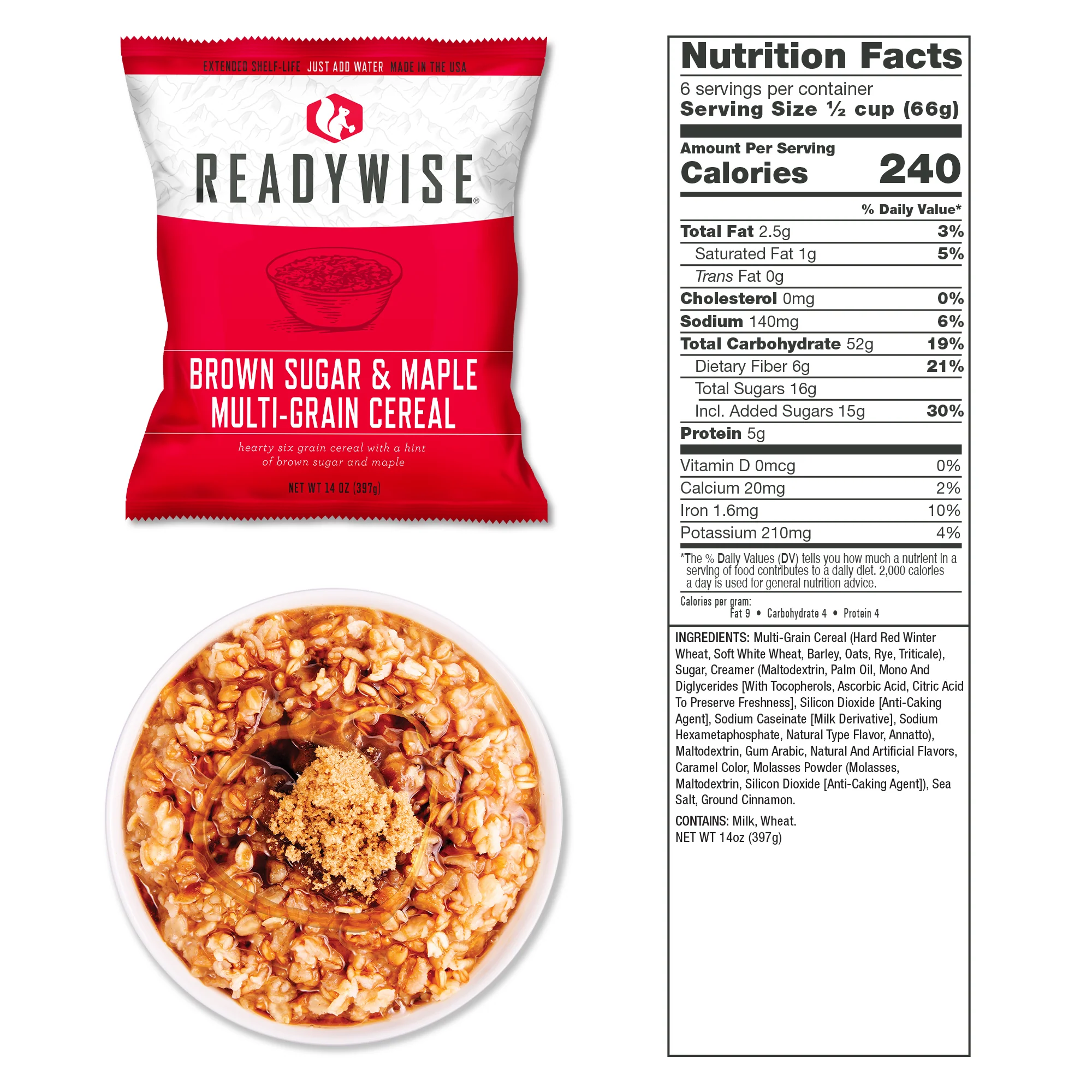 ReadyWise - 84 Serving Breakfast and Entrée Grab and Go Food Kit - Image 4