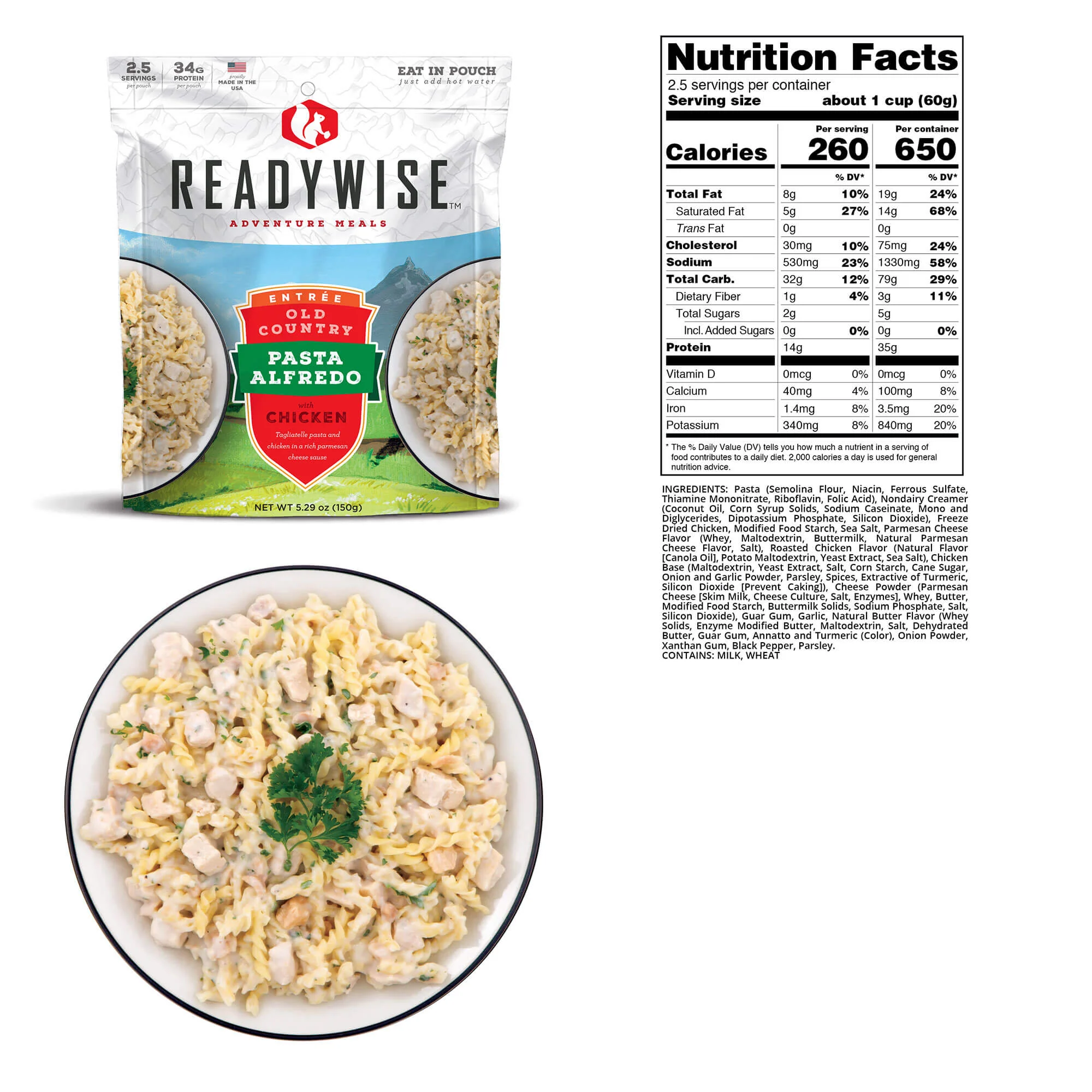 ReadyWise - Old Country Pasta Alfredo with Chicken - 6 Pack - Image 3