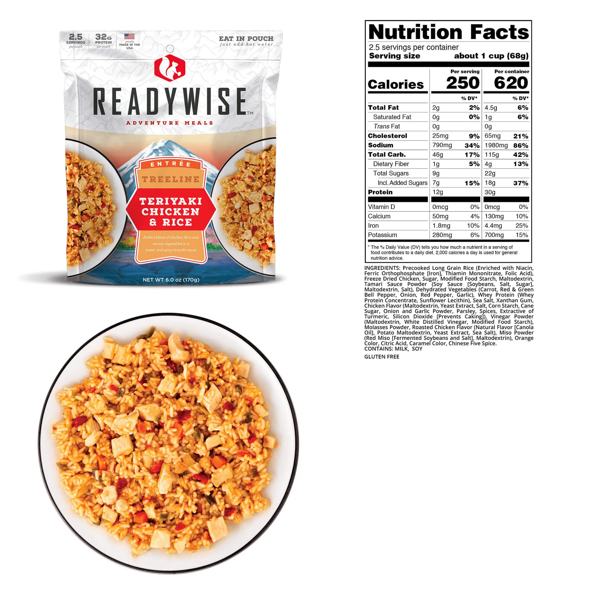 ReadyWise - Treeline Teriyaki Chicken & Rice - 6 Pack - Image 3